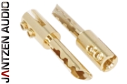 012-0150 Jantzen Banana BFA Plug, Grub screw type, Gold plated
