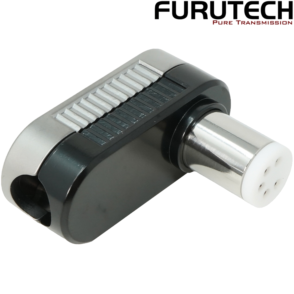 FP-DIN-L(R): Furutech FP-DIN-L(R) Rhodium right-angled Phono-Din Connector