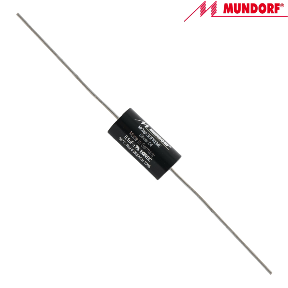 SUP.SO-0,33: 0.33uF 1000Vdc Mundorf MCap Supreme Silver Oil Capacitor