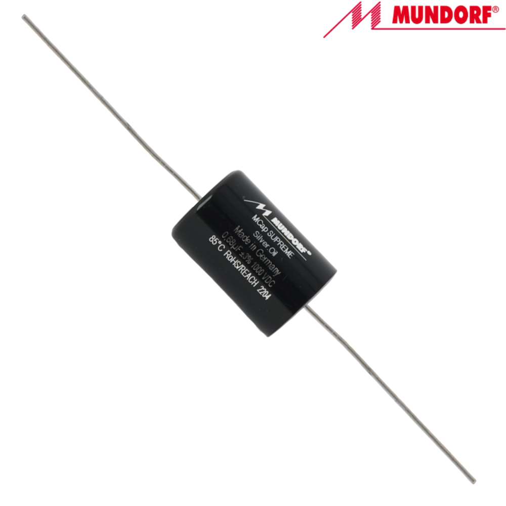 SUP.SO-0,68: 0.68uF 1000Vdc Mundorf MCap Supreme Silver Oil Capacitor