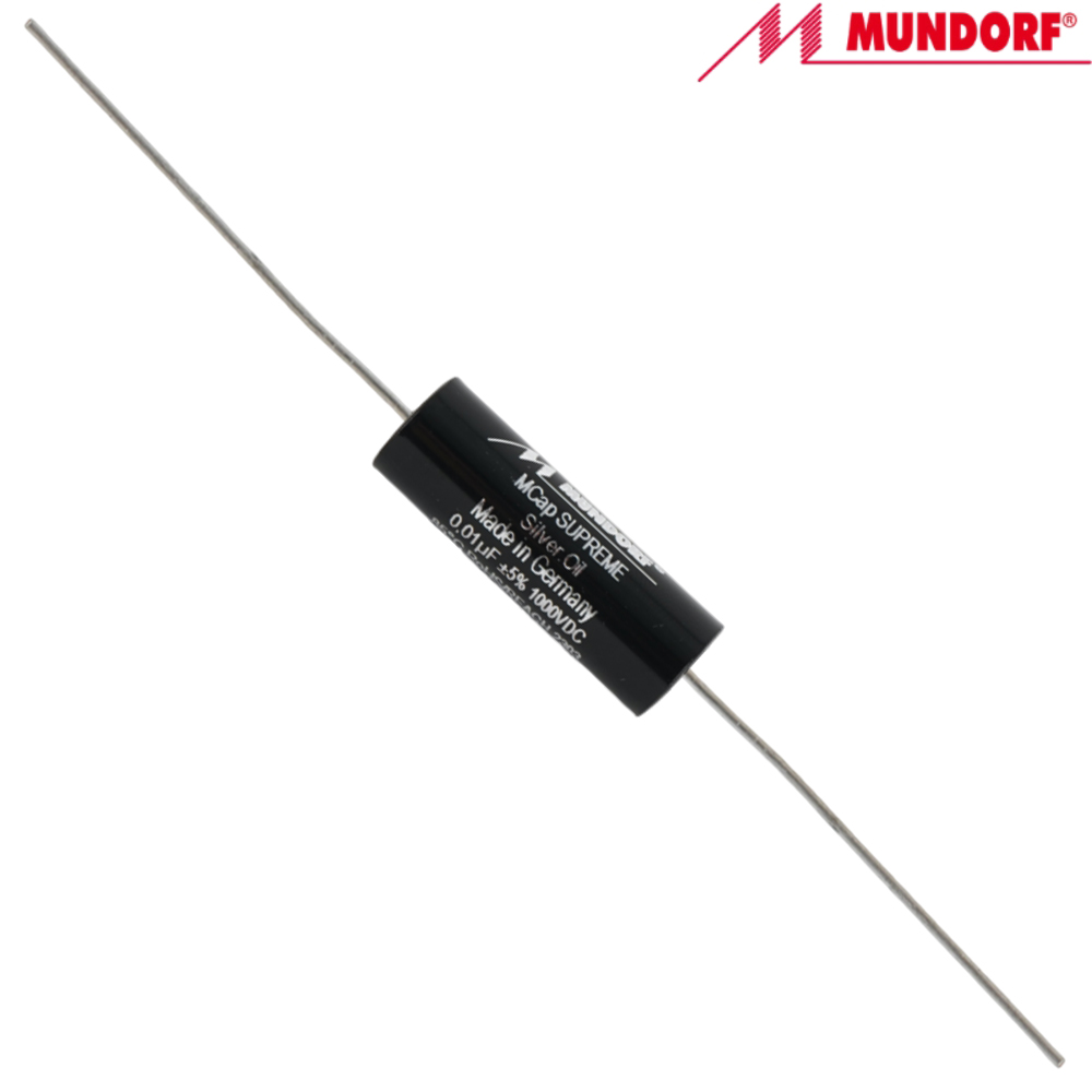 (SUPS0-010): 0.01uF 1000Vdc Mundorf MCap Supreme Silver Oil Capacitor