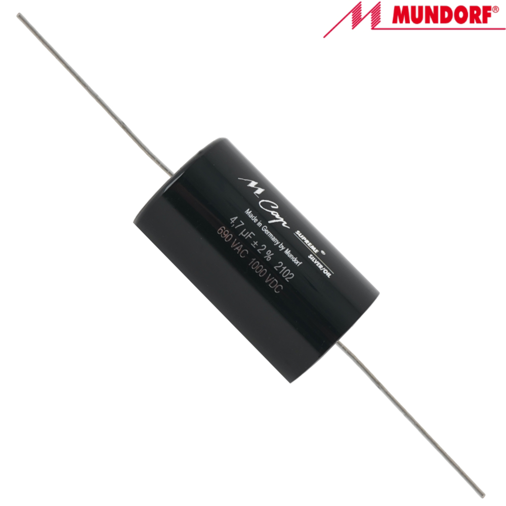 SUP.SO-4,7: 4.7uF 1000Vdc Mundorf MCap Supreme Silver Oil Capacitor