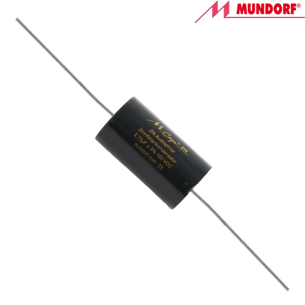 ZN100-2,7: 2.7uF 100Vdc Mundorf MCap ZN Capacitor
