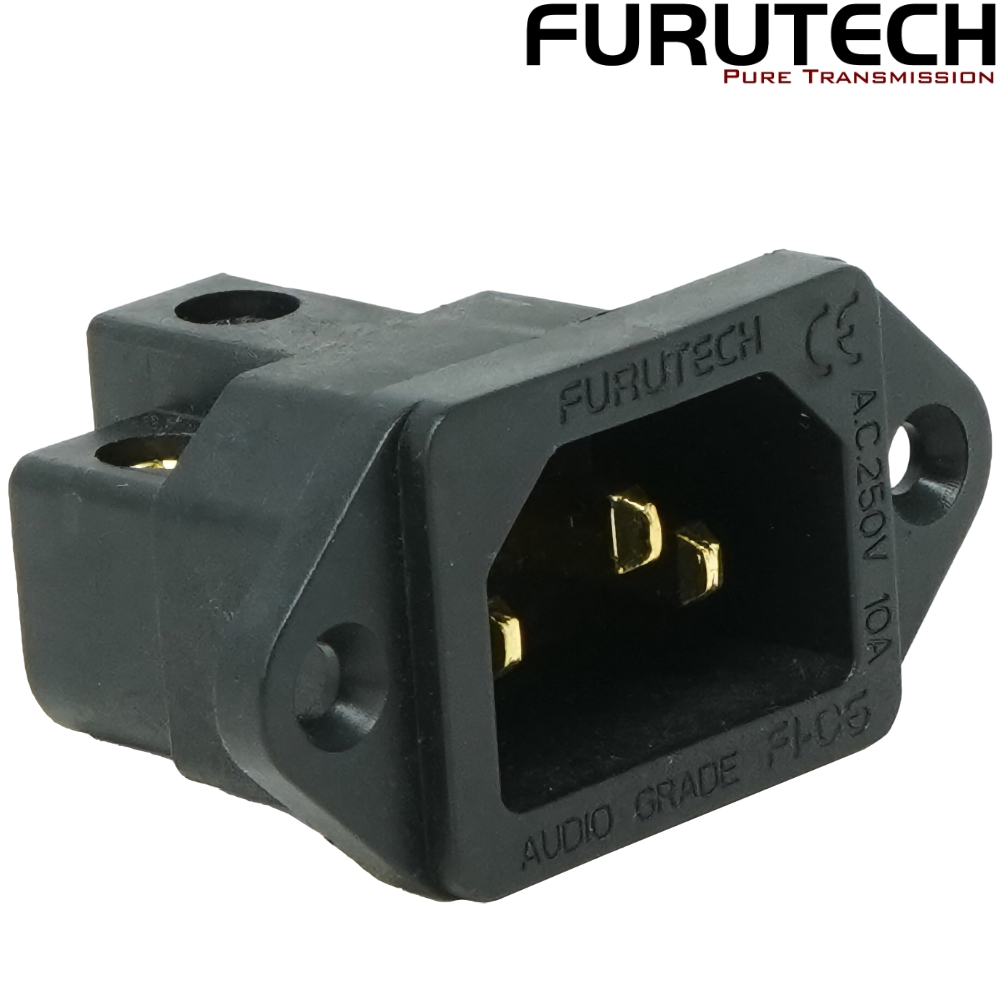 FI-06(G): Furutech FI-06 Pure Copper Gold-plated IEC Inlet Socket - Screw fit