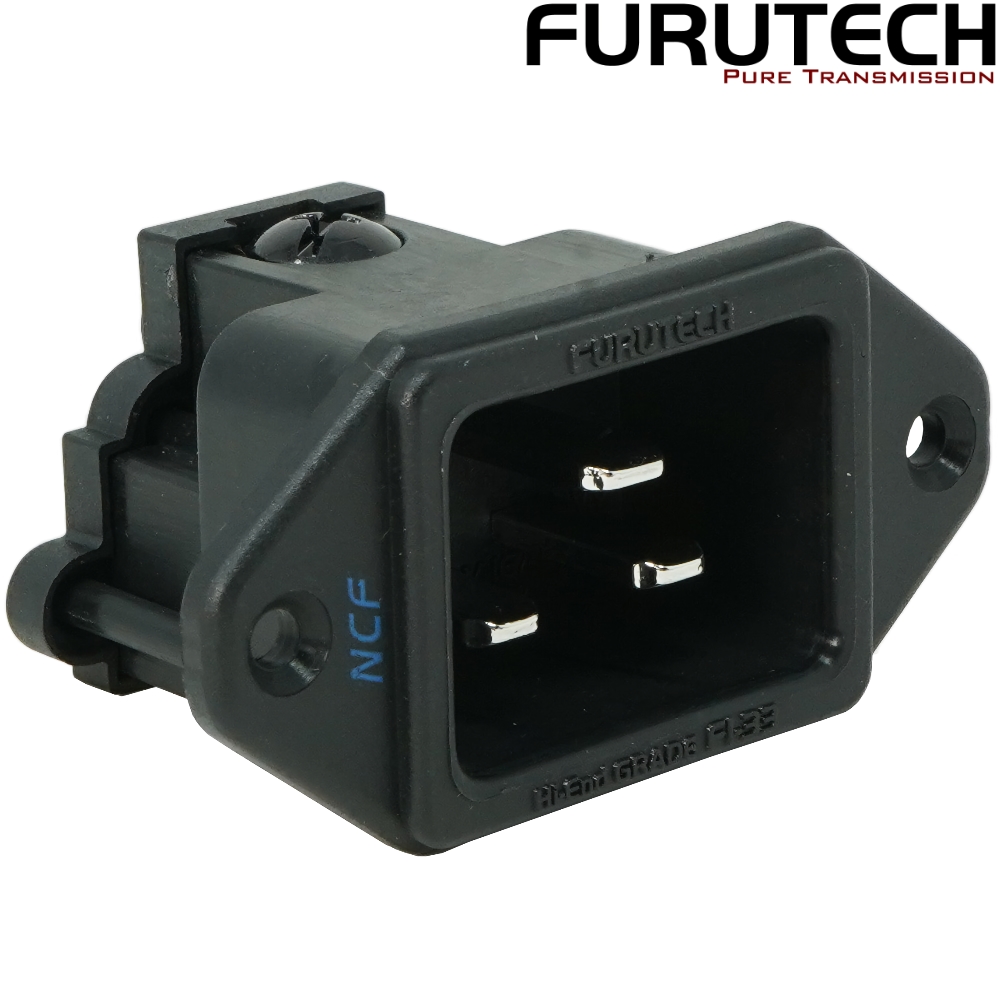 FI-33 NCF(R): Furutech FI-33 NCF Pure Copper Rhodium-plated C20 IEC Inlet Socket - Screw fit