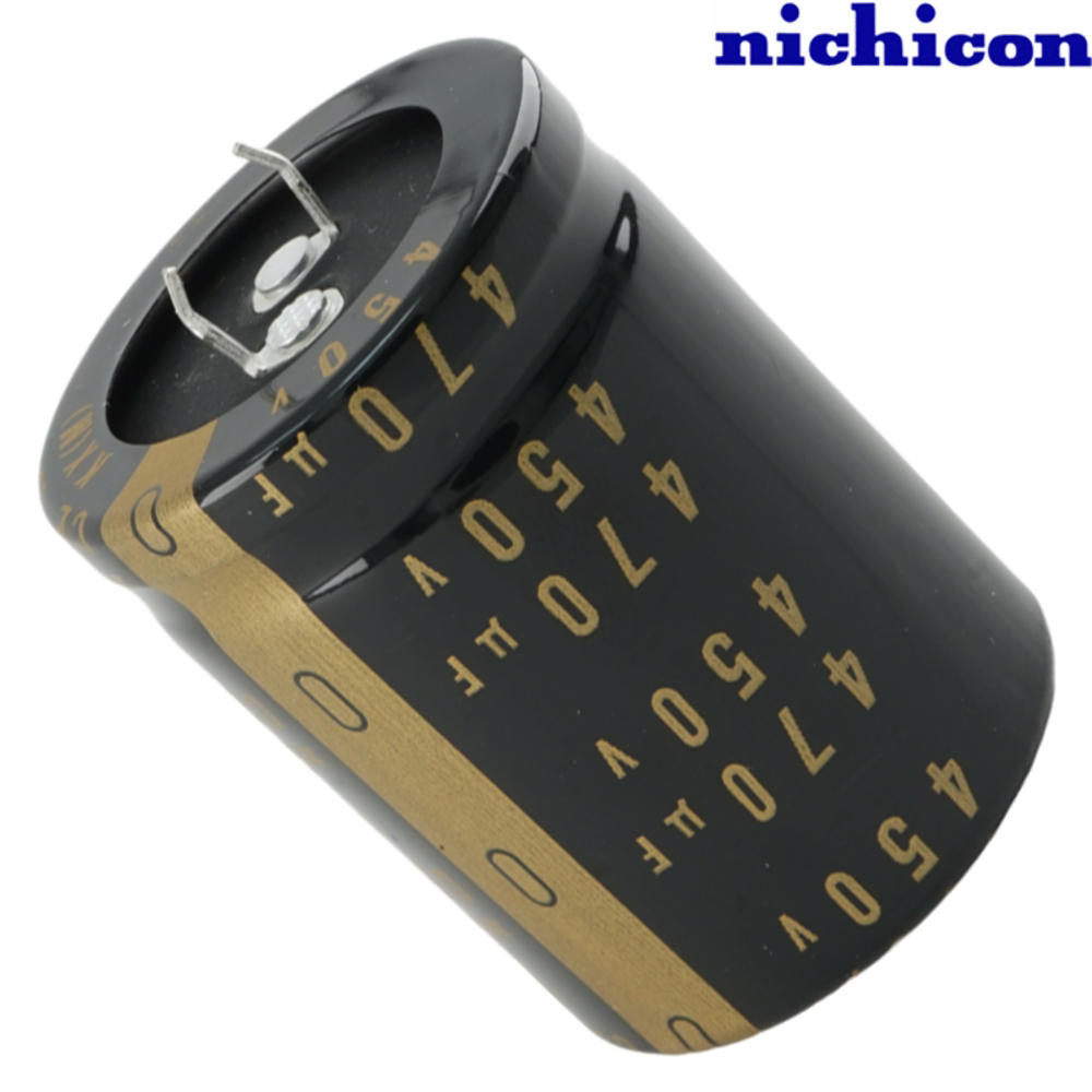 LKX2W471MEXC45: 470uF 450Vdc Nichicon KX type Electrolytic Capacitor
