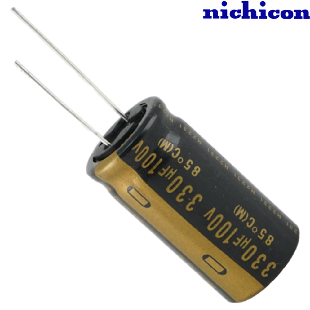 UKZ2A331MHM: 330uF 100Vdc Nichicon KZ type Electrolytic Capacitor