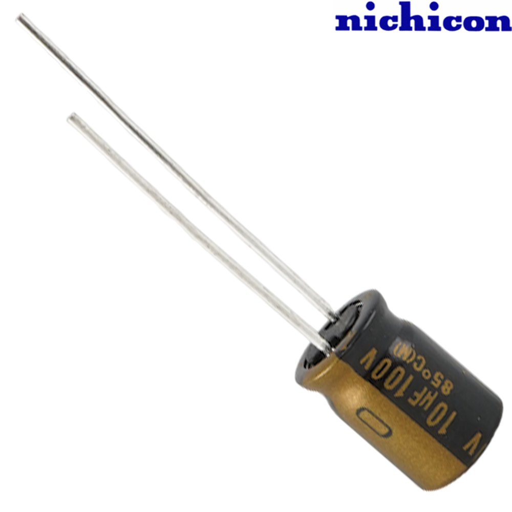 UKZ2A100MPM: 10uF 100Vdc Nichicon KZ type Electrolytic Capacitor