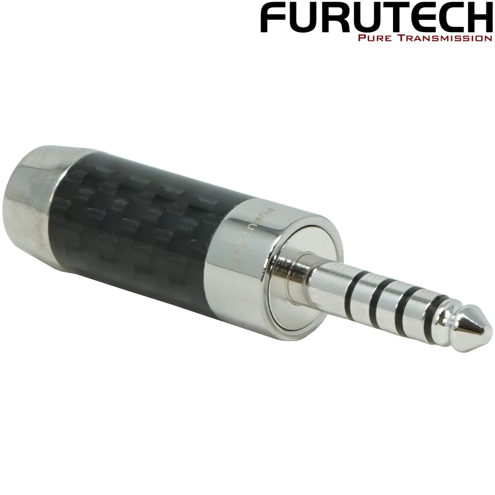 CF-7445(R): Furutech CF-7445 Carbon Fibre 4.4mm (TRRRS) Rhodium-plated Jack Connector