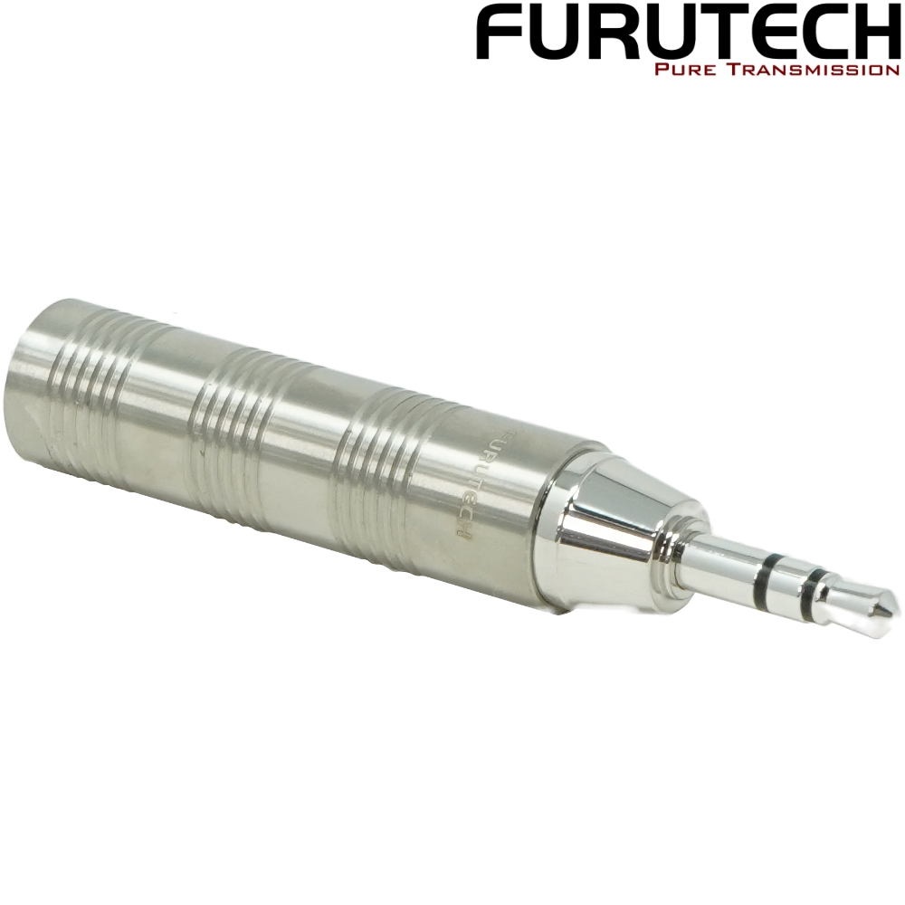 F35(R): Furutech F35 6.3mm to 3.5mm stereo Rhodium-plated Jack Connector