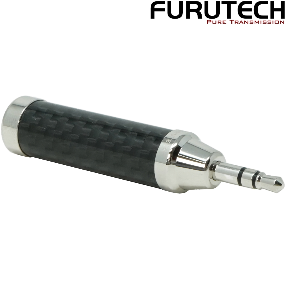 Furutech CF35 Carbon Fibre 6.3mm to 3.5mm stereo Rhodium-plated Jack Connector