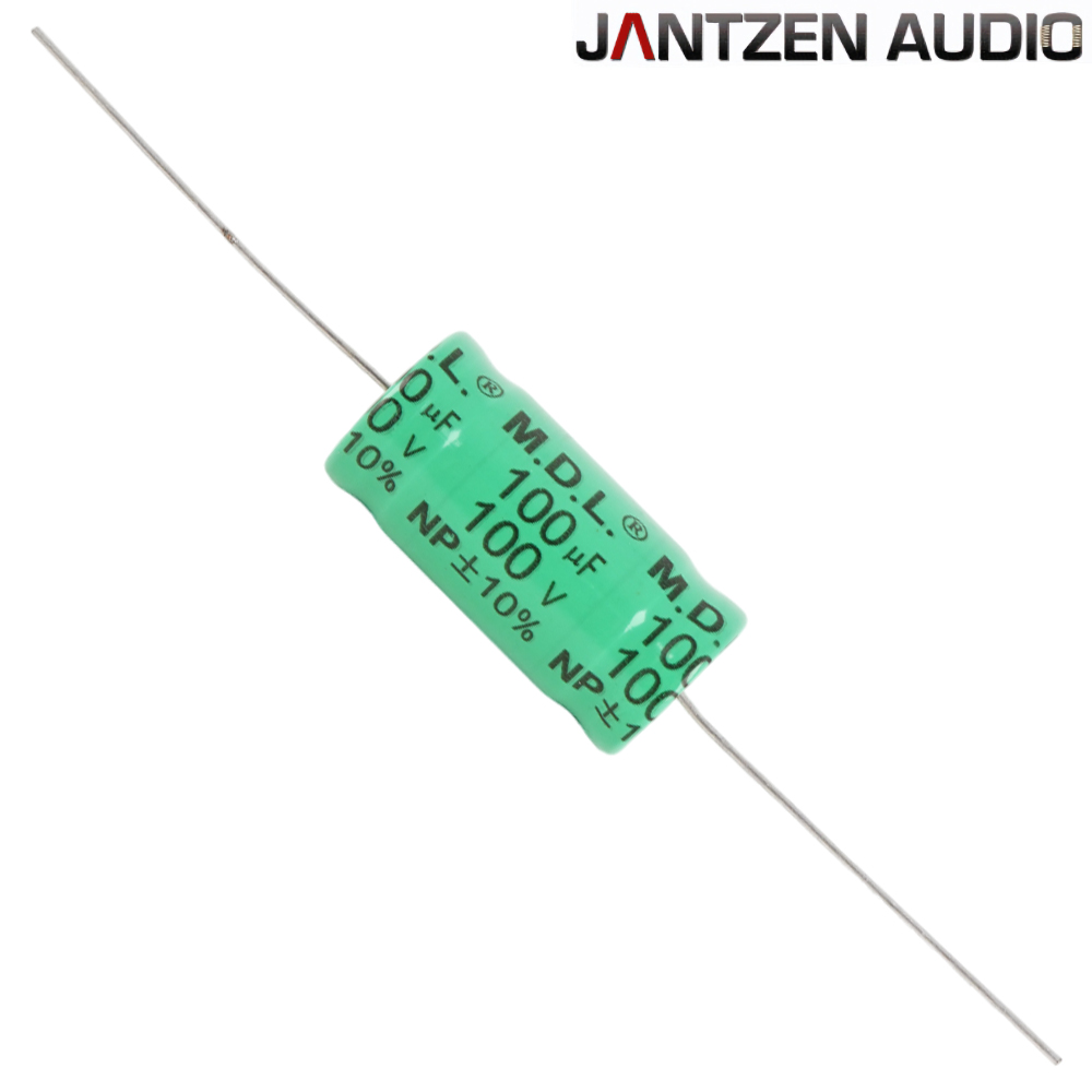 001-6074: 100uF 100Vdc Jantzen 10% Electrolytic Bipolar Capacitor