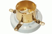 SK4X40-S-G: shielded UX4 ceramic valve base, gold plated