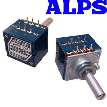 ALPSBLU-05: Alps "Blue Beauty" 250K dual log potentiometer
