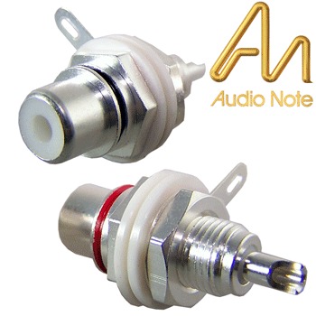 CON-034B: Audio Note AN-CS Silver Plated RCA sockets (red)