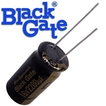 BG2200u16: 2200uF 16Vdc Black Gate Standard Type Electrolytic Capacitor