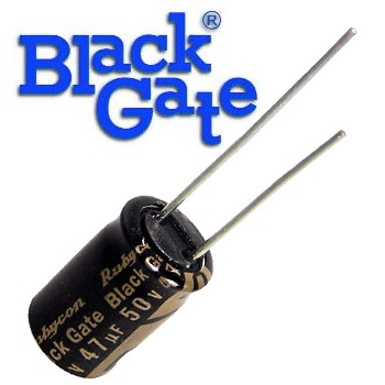 BG47u50: 47uF 50Vdc Black Gate Standard Type Electrolytic Capacitor