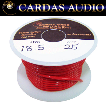 Cardas 18.5 AWG (1.1mm dia.) Litz Copper multistrand wire (1m)