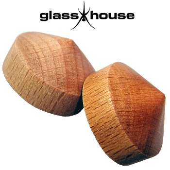 Glasshouse Small Wooden Cone Feet - unstained