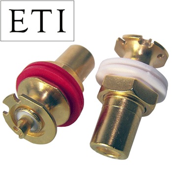 ETI Research PhonoPod, TeCu Gold Plated Female RCA socket ETI Research PhonoPod, TeCu Gold Plated Female RCA socket