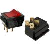 C1453VQ: Arcoelectric (Bulgin Ltd) Mains on-off DPST Rocker Switch, red illuminated