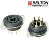 VTB8-PTS-G: Belton Octal valve base, gold plated, PCB mount