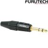 FP-704(G): Furutech FP-704 6.35mm stereo gold-plated Jack Connector