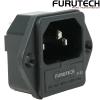 FI-03(R): Furutech FI-03 Rhodium-plated IEC Inlet Socket with Fuseholder - Screw fit