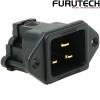 FI-33(G): Furutech FI-33 Pure Copper Gold-plated C20 IEC Inlet Socket - Screw fit