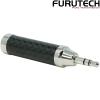 CF35(R): Furutech CF35 Carbon Fibre 6.3mm to 3.5mm stereo Rhodium-plated Jack Connector