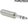 FT-763SM(R): Furutech FT-763SM 6.3mm stereo Rhodium-plated Jack Connector