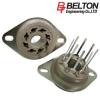 VT8-PT: Belton Octal chassis mount valve base, with extended PCB pins
