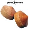 Glasshouse Small Wooden Cone Feet - unstained