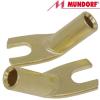 MCONCL6G: Mundorf Copper Fork Cable Lug, gold plated (1 off) - DISCONTINUED