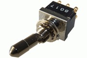 Tape/source switch, DPDT, locable, silver plated contacts