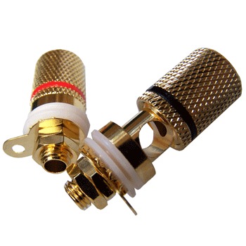 Low Cost Speaker Post, Gold Plated (pair)