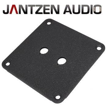 012-0101: Jantzen Binding post plate, black powder coat, 2 holes (1 off)