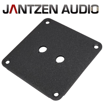 012-0101 Jantzen Binding post plate, black powder coat, 2 holes 
