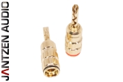 012-0130 Jantzen Banana BFA Plug, grub screw type, Gold plated