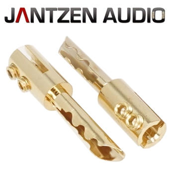 012-0150 Jantzen Banana BFA Plug, Grub screw type, Gold plated