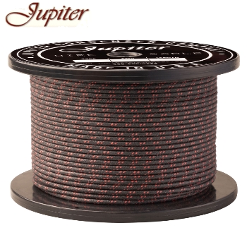 Jupiter AWG16, tinned multistrand copper in lacquered cotton insulated wire - Black (1m)