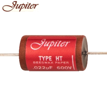 JHT030: 0.022uF 600Vdc Jupiter HT Beeswax Paper Foil Capacitor