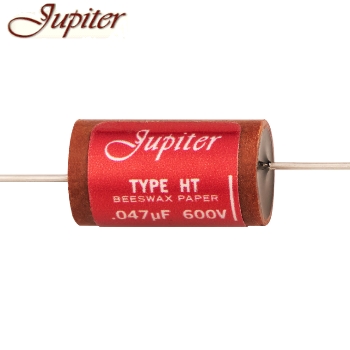 JHT040: 0.047uF 600Vdc Jupiter HT Beeswax Paper Foil Capacitor