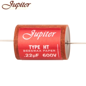 JHT060: 0.22uF 600Vdc Jupiter HT Beeswax Paper Foil Capacitor