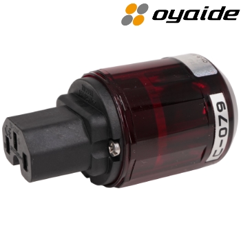 C-079: Oyaide Gold plated IEC plug, C15