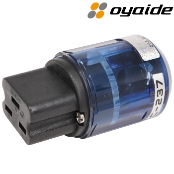C-237: Oyaide Rhodium/Silver-plated 20A IEC plug, C19