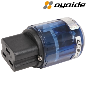 Oyaide C-237 Rhodium/Silver plated 20A IEC plug, C19