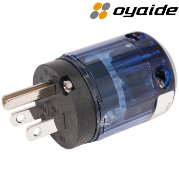 P-037: Oyaide Rhodium/Silver plated UL plug (US Mains)