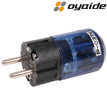 Oyaide P-037e Rhodium/Silver plated Schuko plug