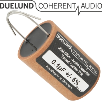 JDM-CuSn-300: 0.1uF 600Vdc Duelund JDM Tinned Copper Foil Capacitor